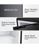 Cowsar Upright Freezer 3.0 Cu.ft, Compact Mini Freezer with Reversible Single Door, Temperature Control, Removable Shelves, Small freezer Stainless St