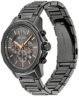 A|X Armani Exchange Men's Quartz Chronograph Gunmetal Stainless-Steel Watch, 44mm