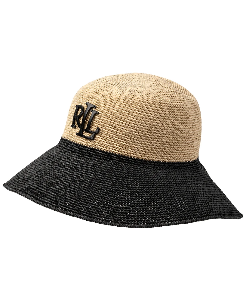 Lauren Ralph Color Block Crochet Bucket Hat