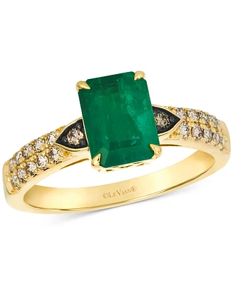 Le Vian Costa Smeralda Emerald (1-1/5 ct. t.w.) & Diamond (1/4 ct. t.w.) Ring in 14k Yellow Gold