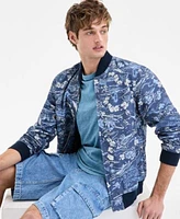 Sun Stone Mens Sun Kissed T Shirt Floral Print Bomber Jacket Denim Cargo Shorts Exclusively At Macys