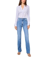 Vince Camuto Women's V-Neck Long-Bell-Sleeve Top