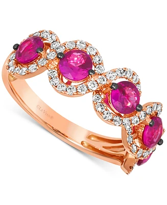 Le Vian Passion Ruby (1-1/4 ct. t.w.) & Nude Diamond (1/2 ct. t.w.) Ring in 14k Rose Gold