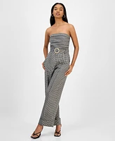 Cindy Castro New York Women's Bianca Linen Strapless Jumpsuit