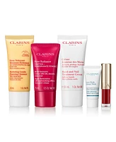 Free 6-Pc. self-care gift with a Clarins purchase of $75 or more, and feed 10 school meals