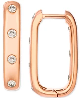 Le VianNude Diamond Oval Hoop Earrings (3/8 ct. t.w.) in 14k Rose Gold