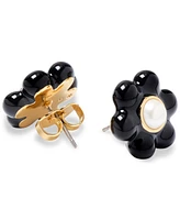 kate spade new york Gold-Tone Petal Puff Floral Stud Earrings