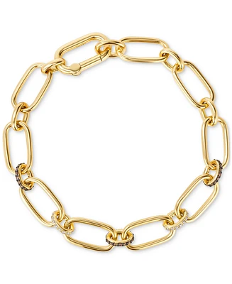 Le Vian Chocolate Diamond (1/3 ct. t.w.) & Nude Diamond (1/4 ct. t.w.) Link Bracelet in 14k Yellow Gold