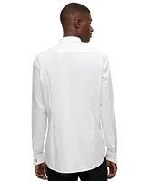 Boss by Hugo Men's Easy-Iron Stretch-Cotton Poplin Slim-Fit Dress Shirt