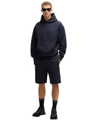 Boss By Hugo Boss Mens Hexagonal Quilting Hoodie Shorts Set