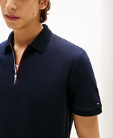 Tommy Hilfiger Men's Regular-Fit Interlock Zip Polo Shirt