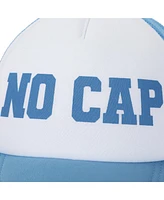 No Cap Blue & White Foam Trucker Hat