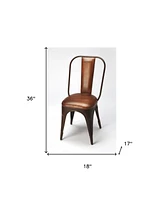 Contemporary Faux Leather Accent Chair for Living Room or Bedroom