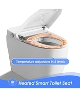 Casainc Lighted Smart Toilet With Heated Seat And Self-Cleaning For Bathrooms