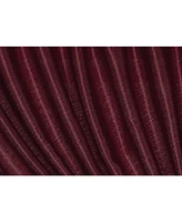 Kate Aurora 9 Piece Rod Pocket Semi Sheer Burgundy Window Curtains & Tasseled Valance Set