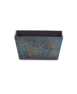 Weather-Resistant Rectangular Plastic Planter for Outdoor and Indoor Use