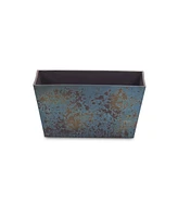 Weather-Resistant Rectangular Plastic Planter for Outdoor and Indoor Use