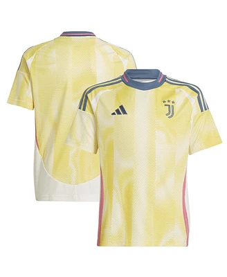 Adidas Big Boys and Girls Yellow Juventus 2024/25 Away Replica Jersey