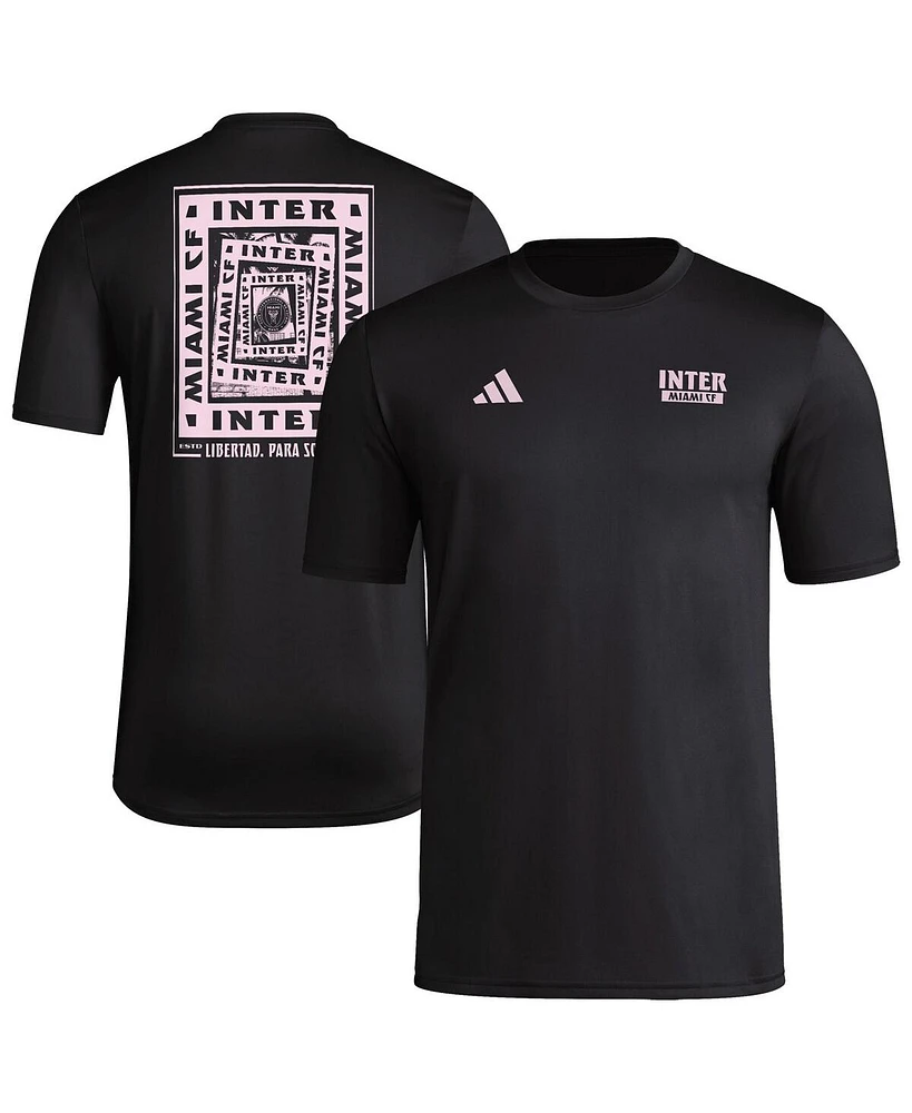Adidas Men's Black Inter Miami Cf Local Wrap T-Shirt