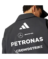 Adidas Men's Black Mercedes-amg Petronas F1 Team Wear Loose Full-Zip Jacket