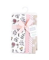 Hudson Baby Boys and Girls Cotton Poly Flannel Burp Cloths 8-Pack, Dandelion Wish, One Size