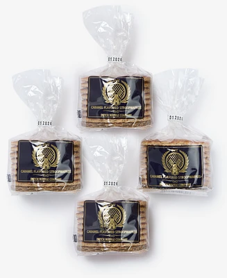 Dutch Waffle Company Classic Caramel Stroopwafel Cookies, Set of 4