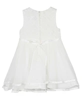 Rare Editions Baby Girls Tiered Pearl Sleeveless Dress