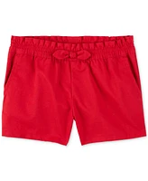 Carter's Toddler Girls Cotton Pull-On Twill Bow Shorts