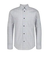 Calvin Klein Big Boys Long Sleeve Stretch Multi Plaid Shirt