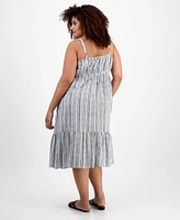 Absolutely Famous Trendy Plus Printed Midi Dress