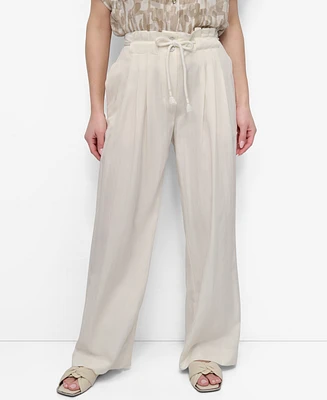Dkny Women's Tie-Front Wide-Leg Pants