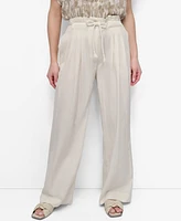 Dkny Women's Tie-Front Wide-Leg Pants