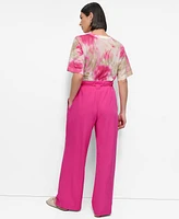 Dkny Women's Tie-Front Wide-Leg Pants