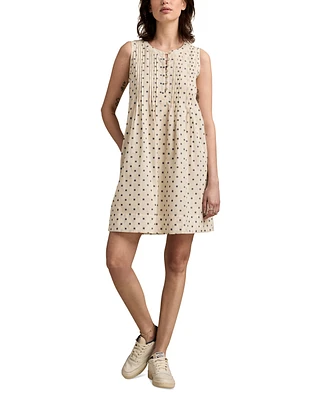Lucky Brand Women's Textured Pintuck Mini Dress
