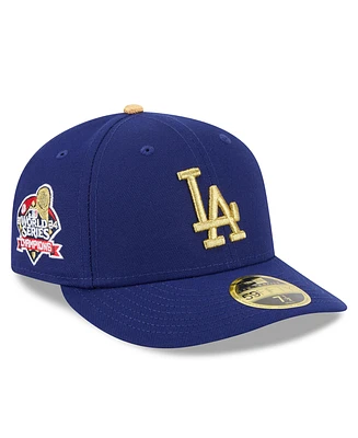 New Era Men's Royal Los Angeles Dodgers 2025 Gold Collection Low Profile 59FIFTY Fitted Hat