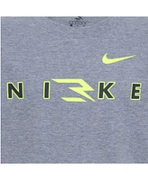 Nike 3BRAND by Russell Wilson Big Boys and Girls Gray Wordmark T-Shirt