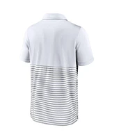 Nike Men's White/Gray Washington Nationals Home Plate Striped Polo Shirt