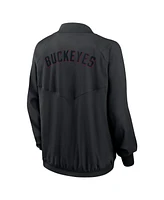 Nike Women's Black Ohio State Buckeyes Raglan Full-Zip Bomber Jacket