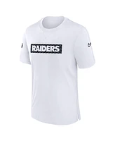 Nike Men's White Las Vegas Raiders Sideline Player Performance T-Shirt