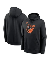 Nike Men's Black Baltimore Orioles Cooperstown Collection Logo Club Pullover Hoodie