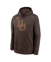 Nike Men's Brown San Diego Padres Cooperstown Collection Logo Club Pullover Hoodie