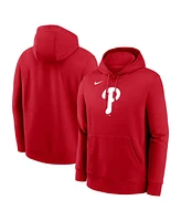 Nike Men's Red Philadelphia Phillies Logo Club Fleece Pullover Hoodie