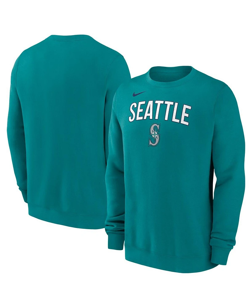 Nike Men's Aqua Seattle Mariners Pullover Sweatshirt