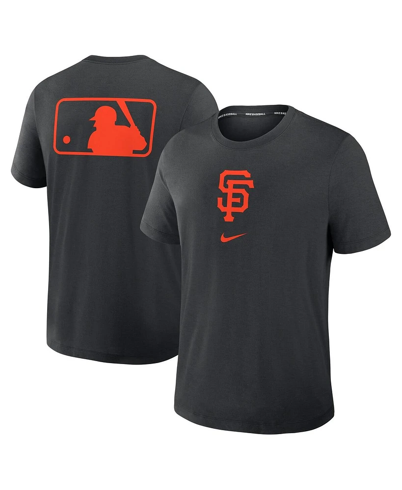 Nike Men's Black San Francisco Giants Authentic Collection Early Work Tri-Blend Performance T-Shirt