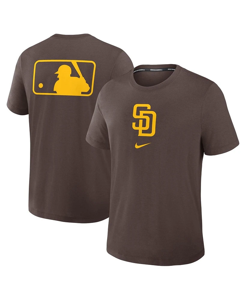 Nike Men's Brown San Diego Padres Authentic Collection Early Work Tri-Blend Performance T-Shirt