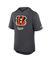 Nike Men's Anthracite Cincinnati Bengals Tri-Blend Performance Hoodie T-Shirt