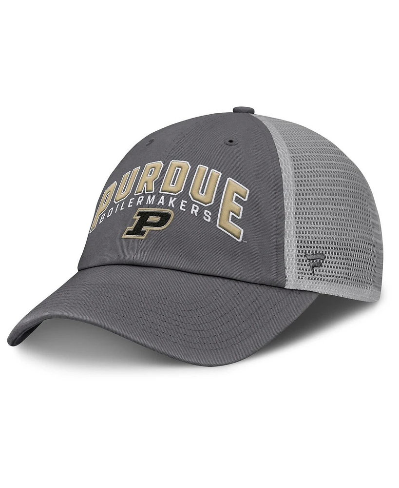 Fanatics Men's Charcoal Purdue Boilermakers Ionic Trucker Adjustable Hat