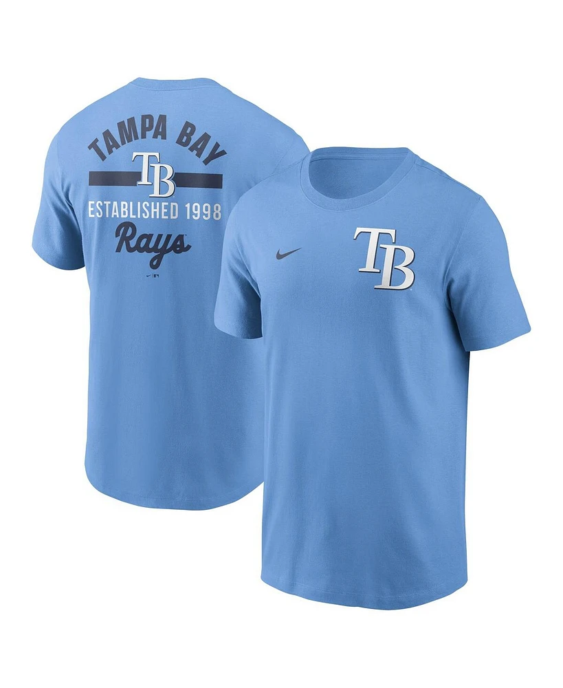 Nike Men's Light Blue Tampa Bay Rays 2-Hit T-Shirt