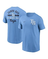 Nike Men's Light Blue Tampa Bay Rays 2-Hit T-Shirt