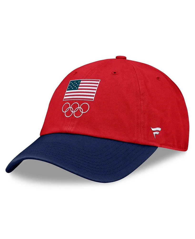 Fanatics Men's Red Team Usa Freedom Adjustable Hat